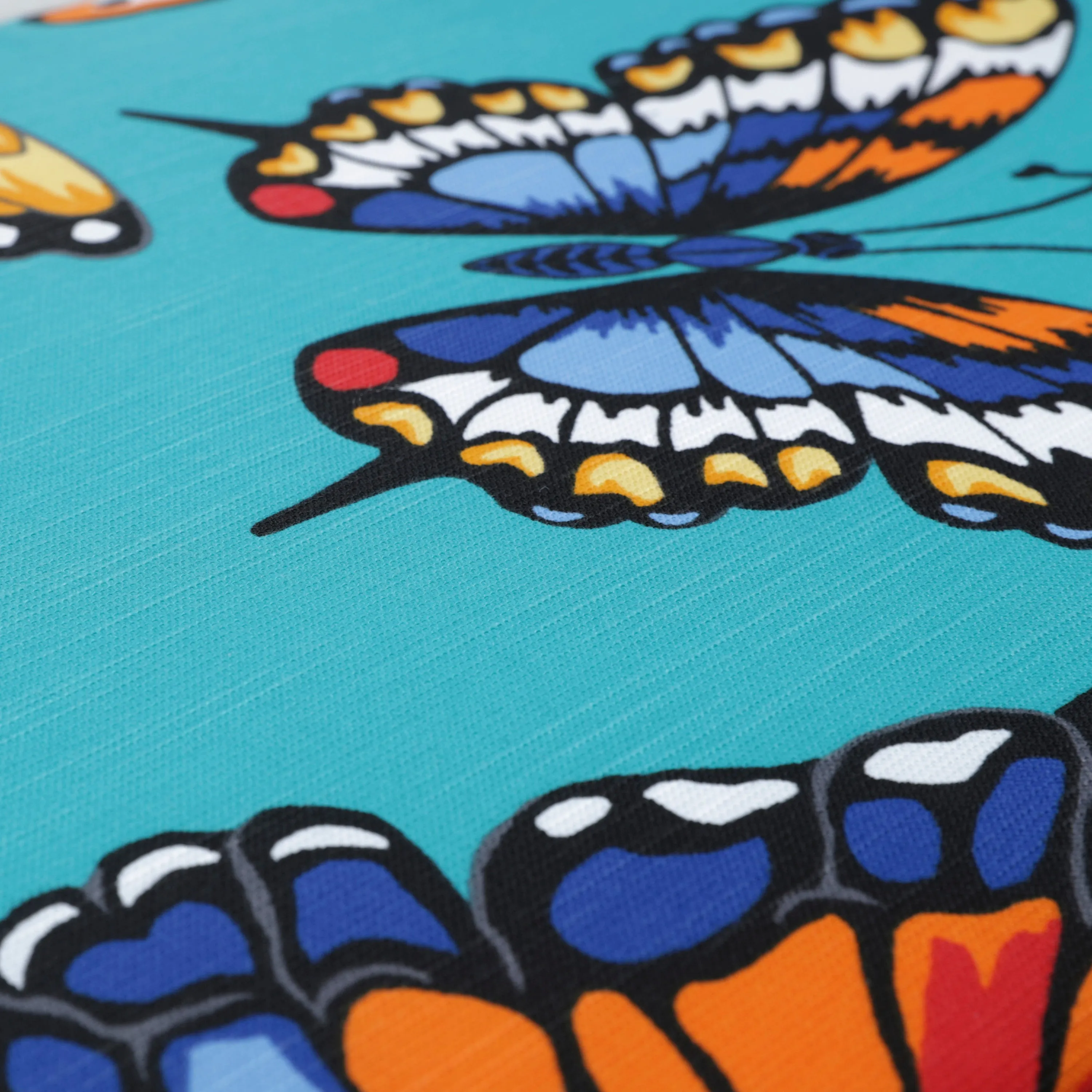 Butterfly Garden Turquoise Chaise Lounge Cushion 80X23X3