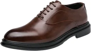Casual Shoes for Men Leather Lace Up Business Oxford New Orthopedic Leather Shoes Men’s Dress Shoes Casual Comfortable Walking Shoes Office Loafers Work Flats Gifts for Men