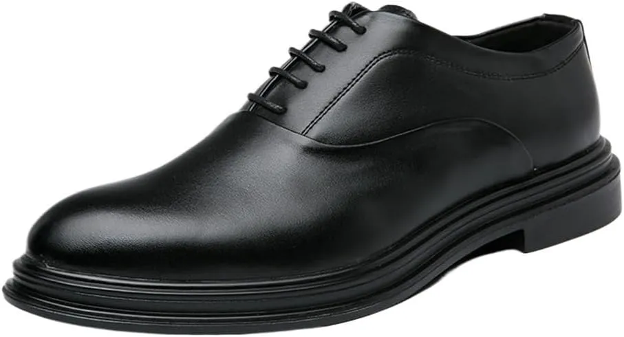 Casual Shoes for Men Leather Lace Up Business Oxford New Orthopedic Leather Shoes Men’s Dress Shoes Casual Comfortable Walking Shoes Office Loafers Work Flats Gifts for Men