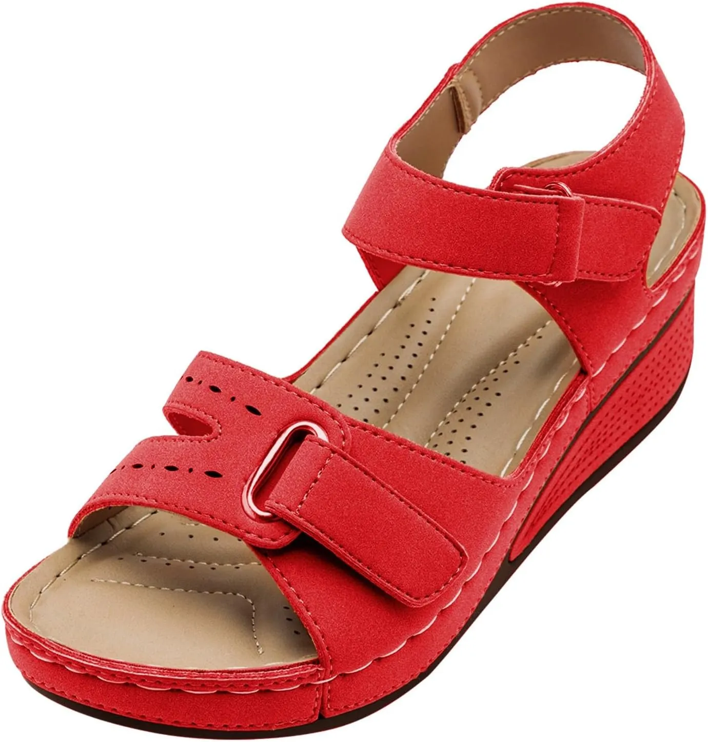 Cathalem Sandals Women Comfortable Womens Walking Sandals with Arch Support Anti-Slip Comfortable Sandals Casual Flip Flops