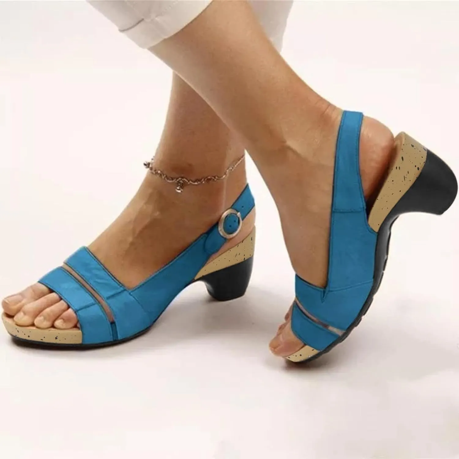 Cathalem Summer Sandals for Women 2024 Libiyi Shoes Women, Plus Size Women's Orthopedic Sandals with Arch Support