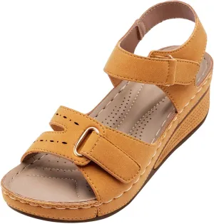 Cathalem Summer Sandals for Women 2024 Wedge Peep Toe Dotmalls Shoes Orthopedic Sandals