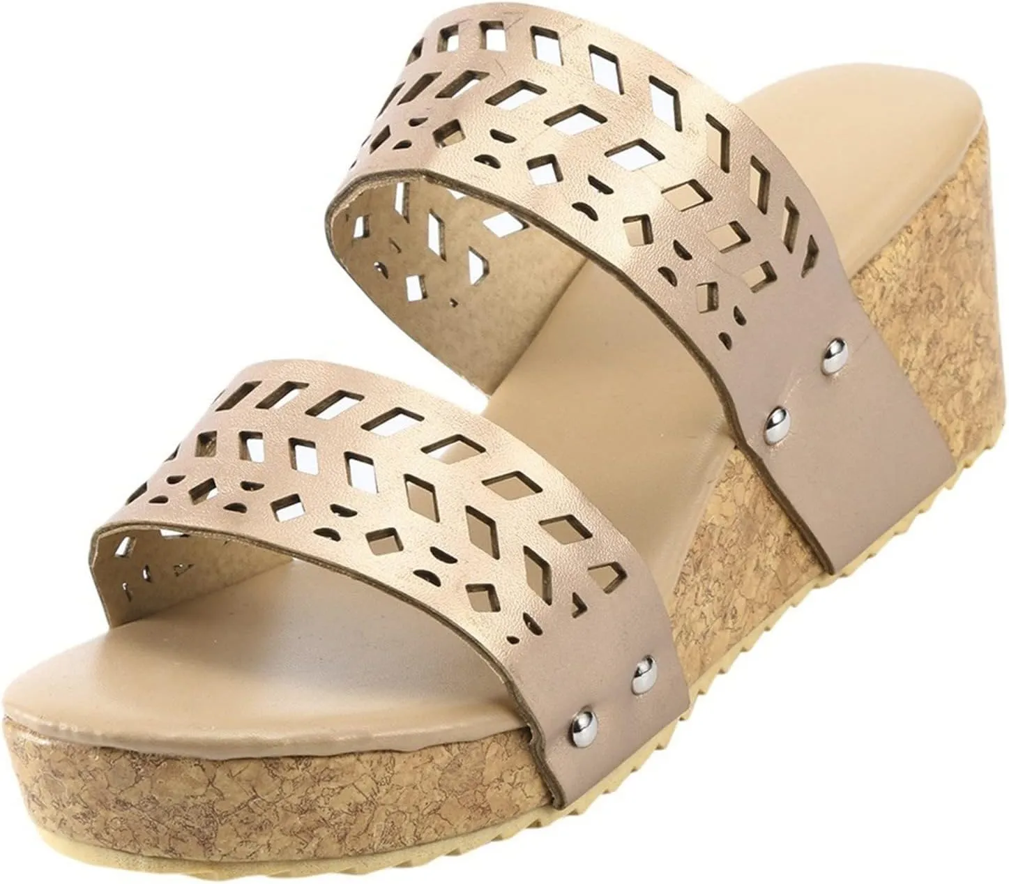 Cathalem Wedge Sandals for Women Slip on Platform Espadrille Sandals Slides Casual Open Toe Sandals Comfortable Sandals