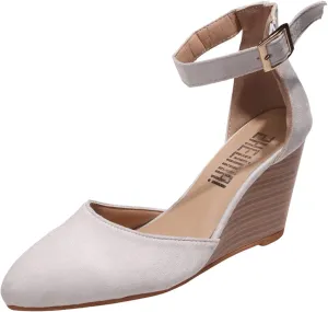 Cathalem Wedge Sandals for Womens Summer 2024 Closed Toe Sandals Women Casual Ankle Strap Closed Toe Espadrilles