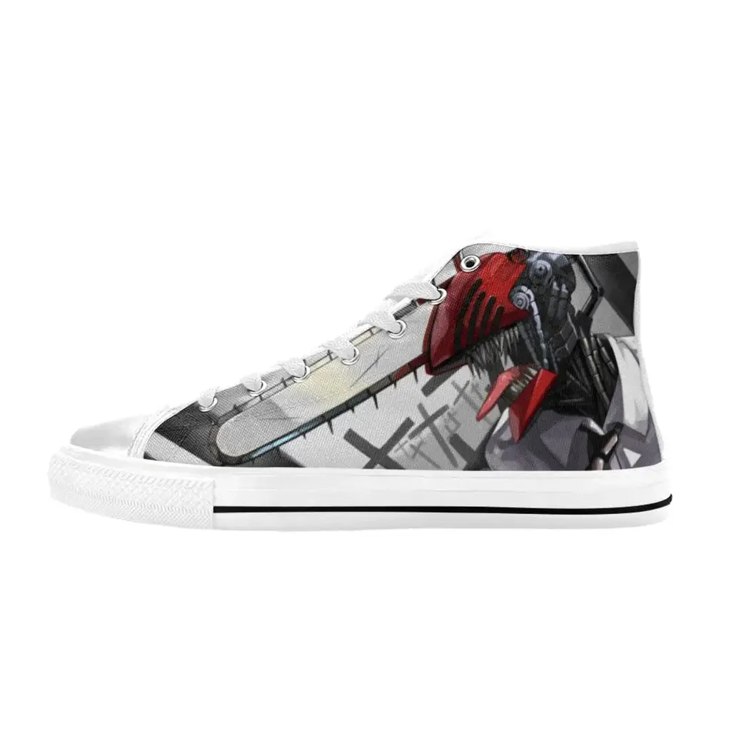 Chainsaw man Shoes High Top Sneakers for Kids and Adults