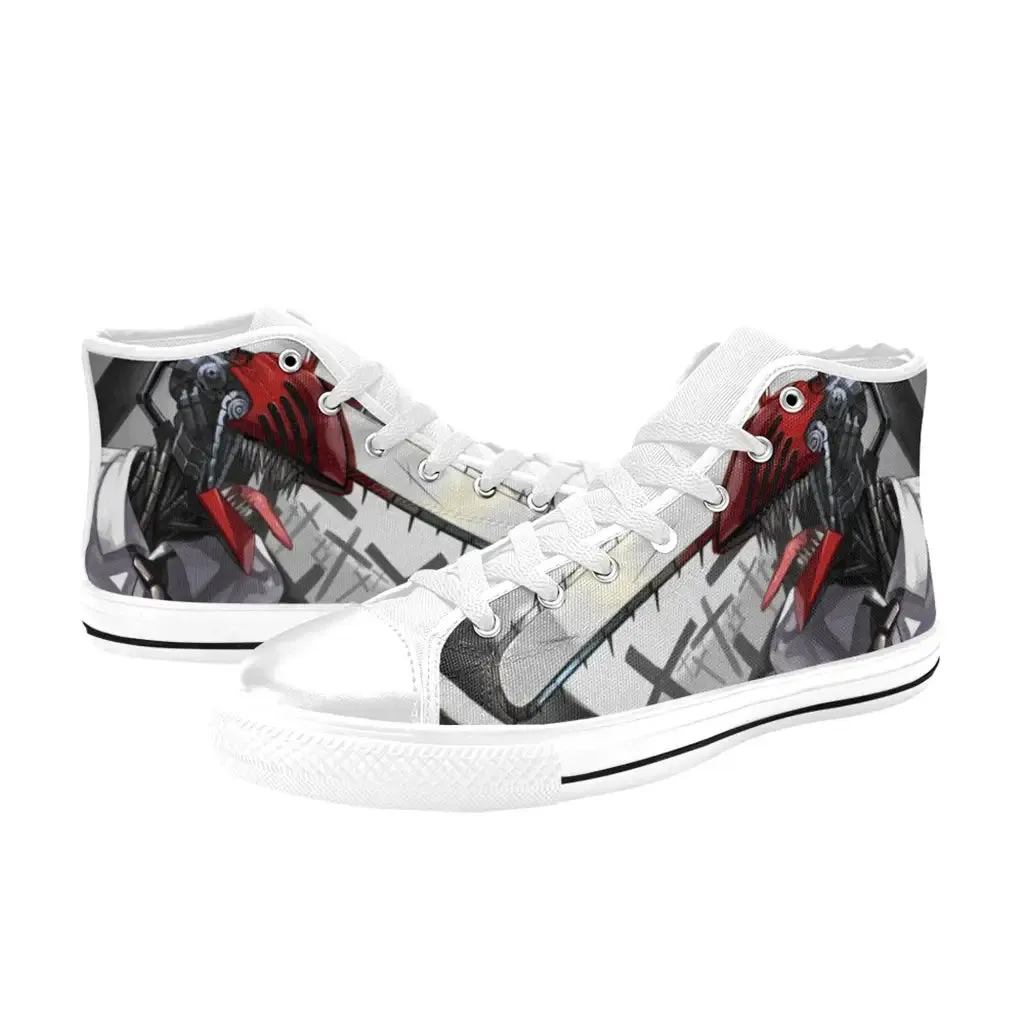 Chainsaw man Shoes High Top Sneakers for Kids and Adults