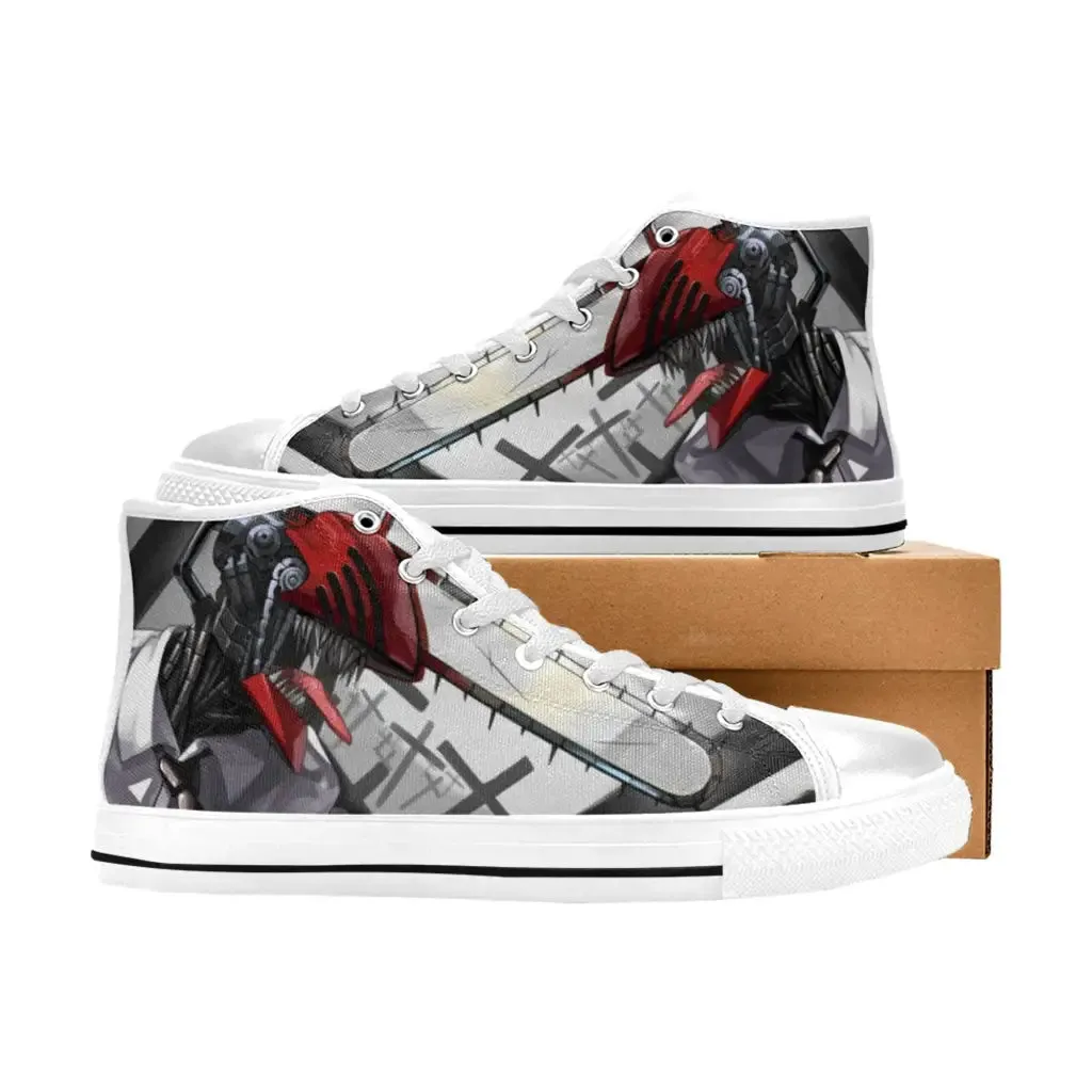 Chainsaw man Shoes High Top Sneakers for Kids and Adults