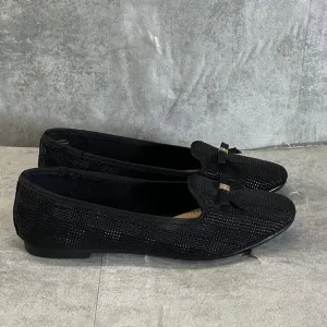 CHARTER CLUB Women's Black Plaid Kimii Deconstructed Almond-Toe Slip-On Flats SZ 6.5