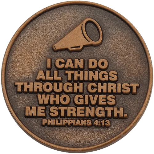 Cheerleading Coin, Christian Sports Coin for Cheer Squad