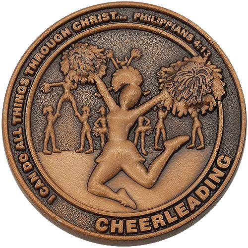 Cheerleading Coin, Christian Sports Coin for Cheer Squad