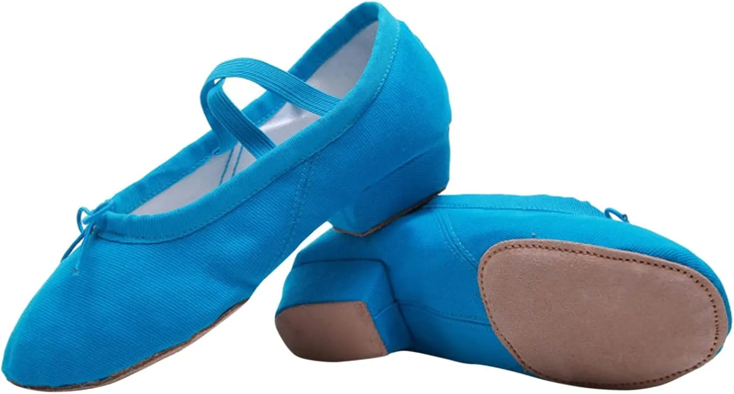 Child Jazz Boots Split Sole Leather Canvas Dance Shoes for Girls Boys Casual Closed Toe Ballet Shoes Sandals