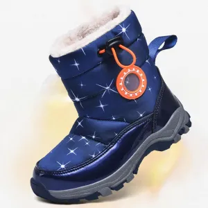 Children's Snow Boots Girls Cotton Boots Boys Padded Warm Winter Boots Cotton Boots Toddler Toddler Boy Casual Shoes