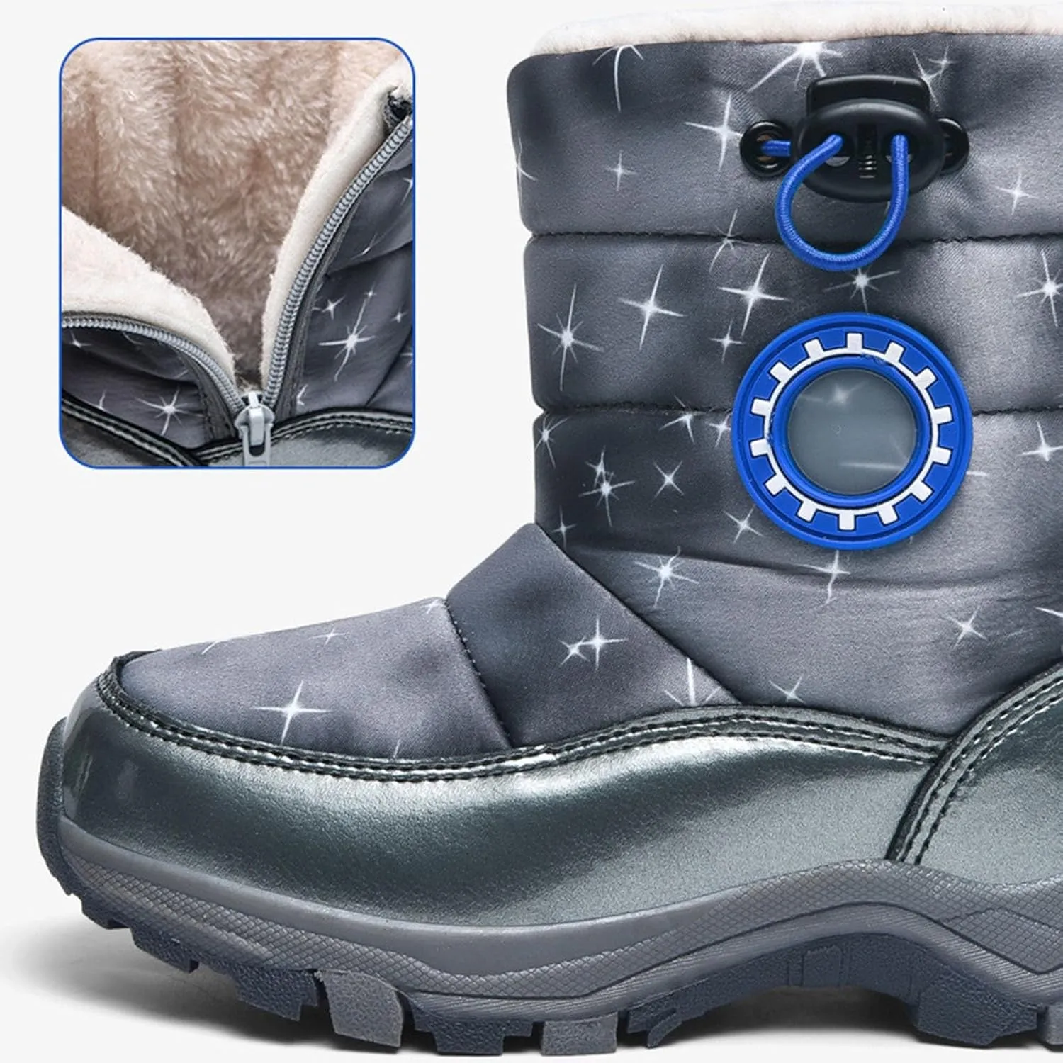 Children's Snow Boots Girls Cotton Boots Boys Padded Warm Winter Boots Cotton Boots Toddler Toddler Boy Casual Shoes