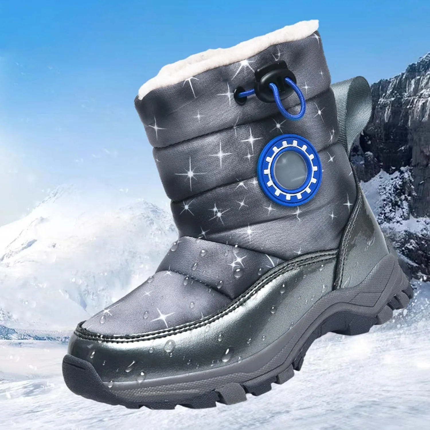 Children's Snow Boots Girls Cotton Boots Boys Padded Warm Winter Boots Cotton Boots Toddler Toddler Boy Casual Shoes
