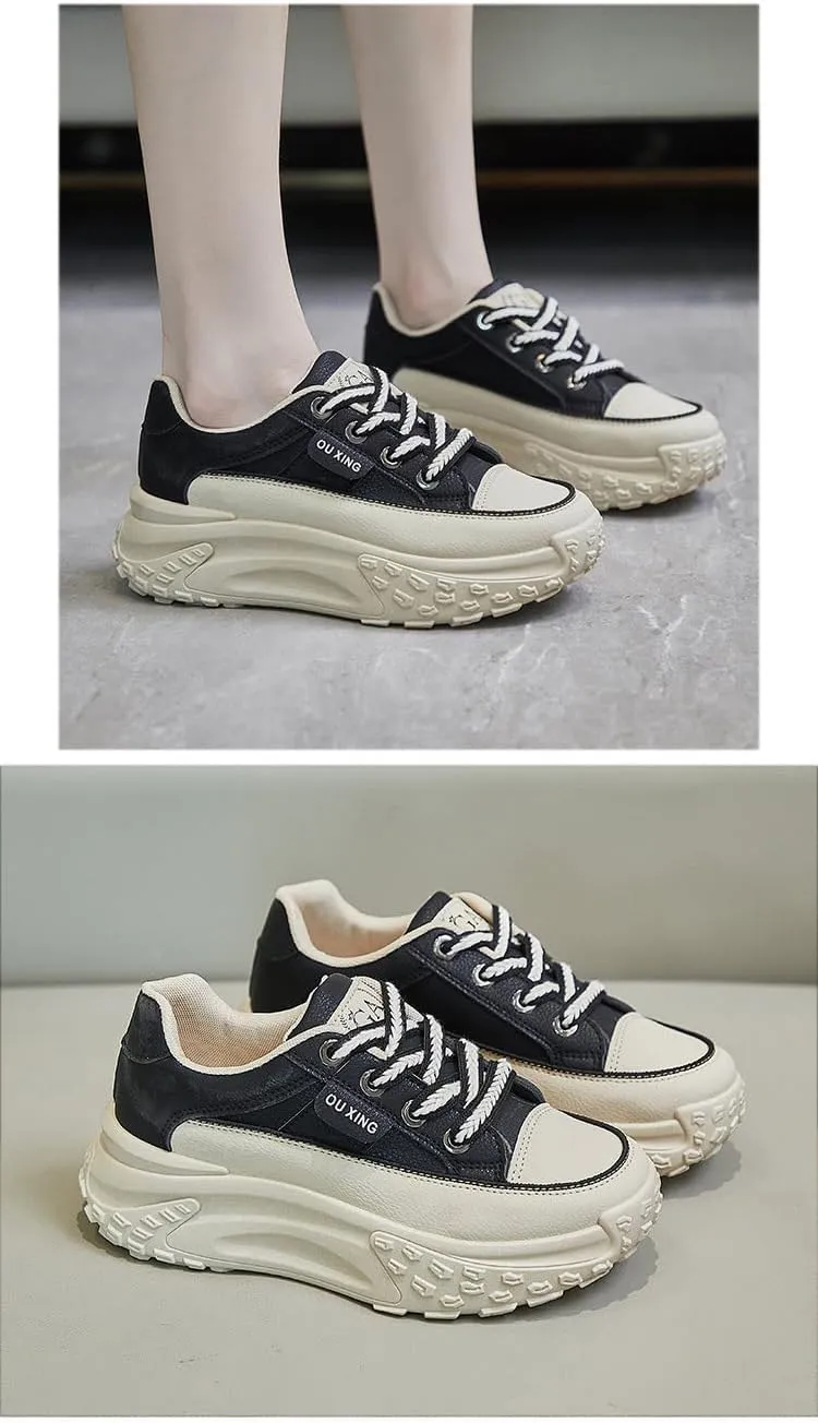 Chunky Sneakers for Women,Platform White Mesh Dad Walking Shoes,Comfortable Breathable Casual Fashion Running Shoes