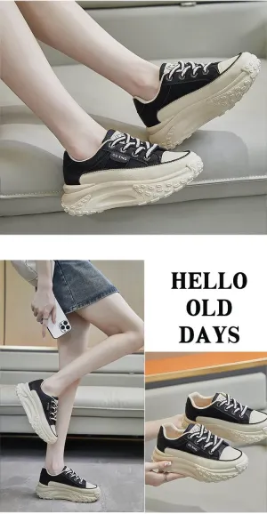 Chunky Sneakers for Women,Platform White Mesh Dad Walking Shoes,Comfortable Breathable Casual Fashion Running Shoes