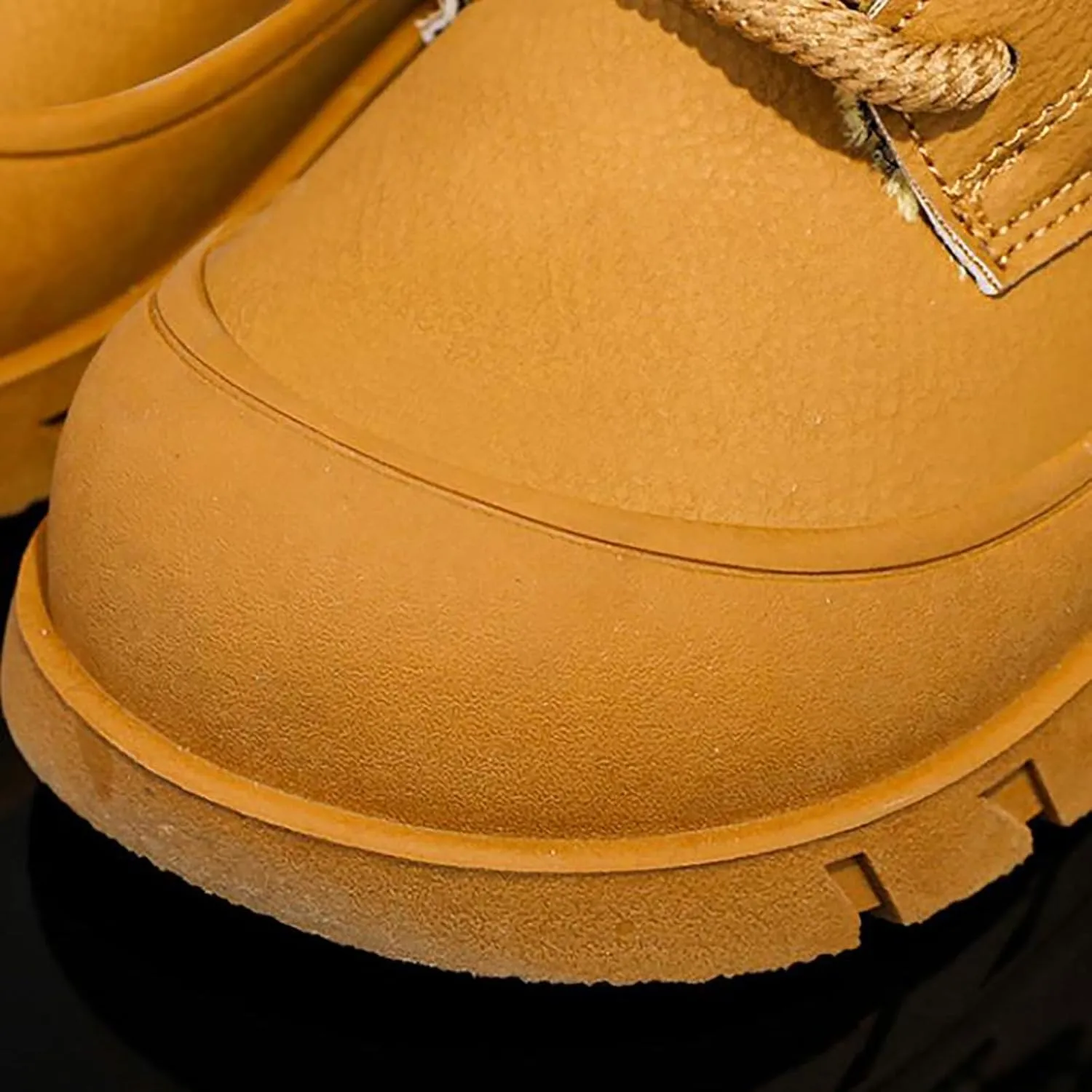 Chunky Sole Leather Booties For Childrens Boys Girls Kids Fashion Lace-Up Shoes aterproof Flat Non Slip Breathable Shoes