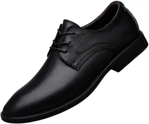 Classic Lace Up Wedding Prom Brogue for Men Pu Leather Anti-Slip Block Heel Dress Oxford