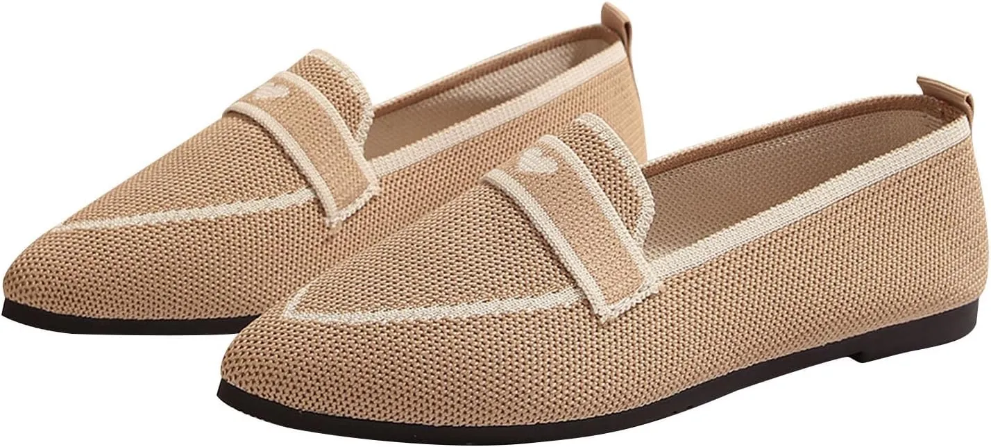 Comfortable Pointed Toe Flats Shoes Women Casual Walking Shoes Comfort Low Heel Shoes Fashion Shoes Basic Shoe