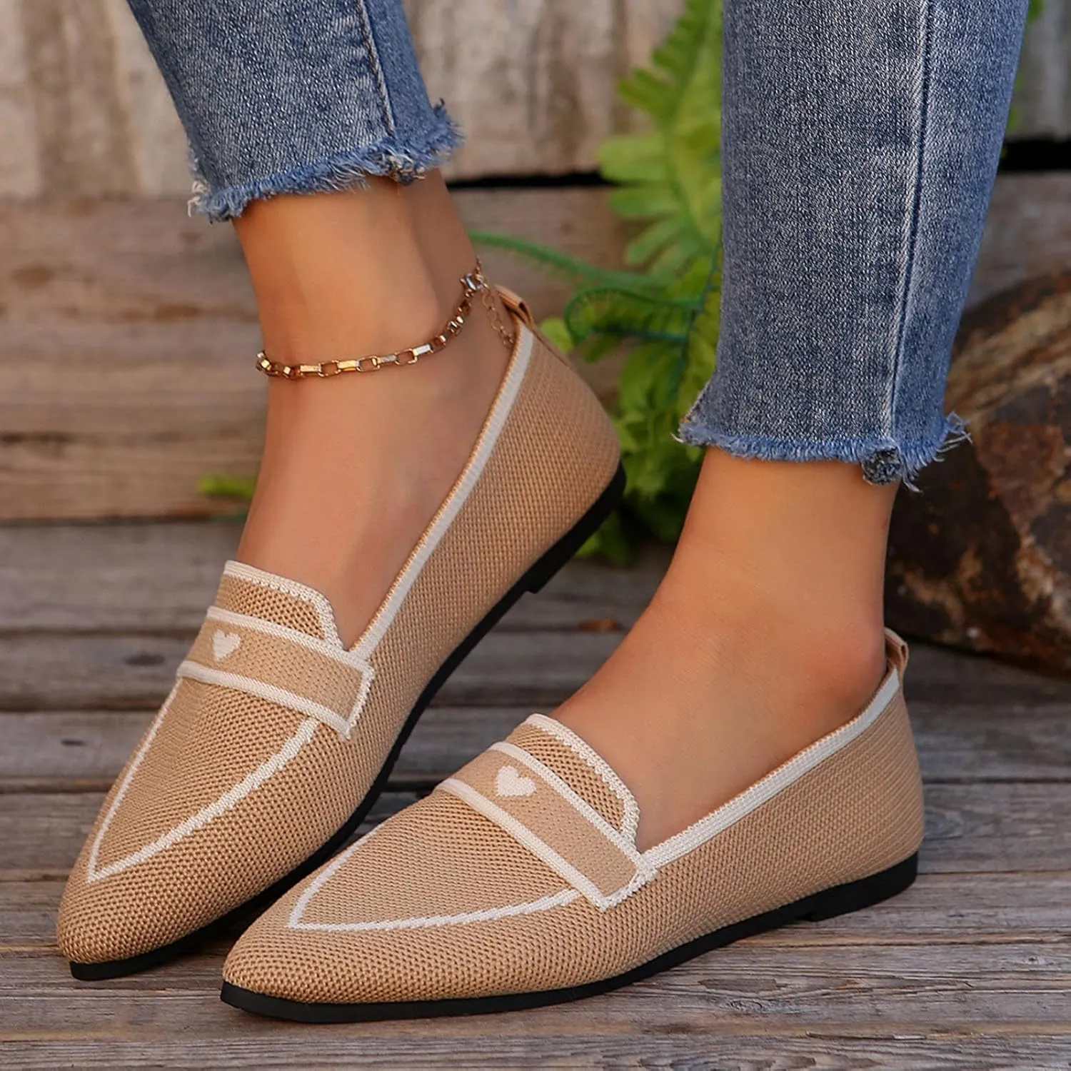 Comfortable Pointed Toe Flats Shoes Women Casual Walking Shoes Comfort Low Heel Shoes Fashion Shoes Basic Shoe