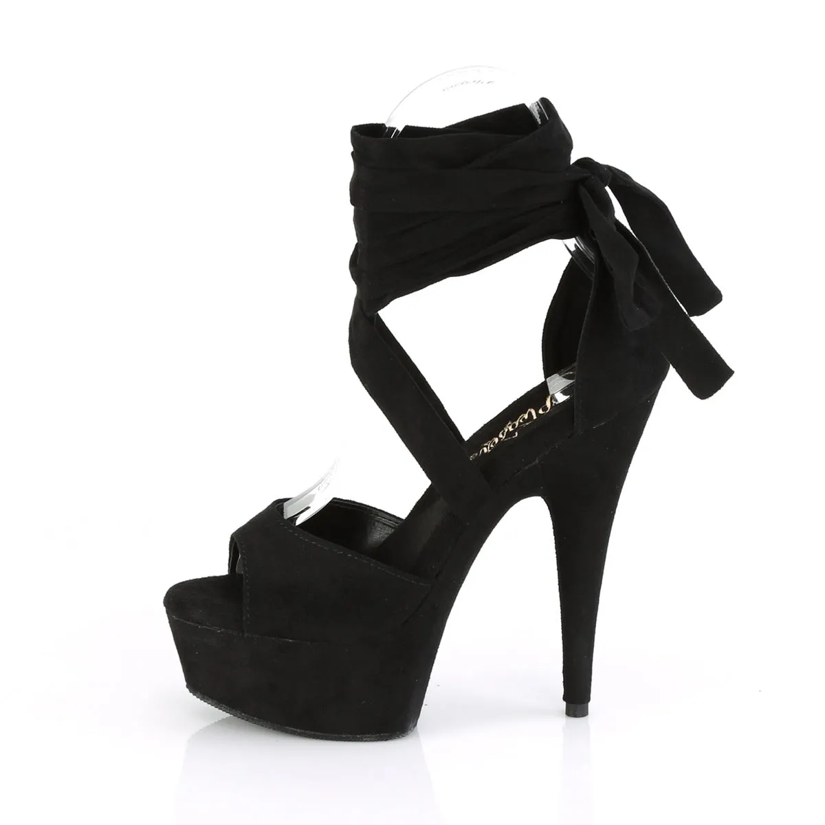 Criss-Cross Straps 6-Inch Shoe Red or Black DELIGHT-668
