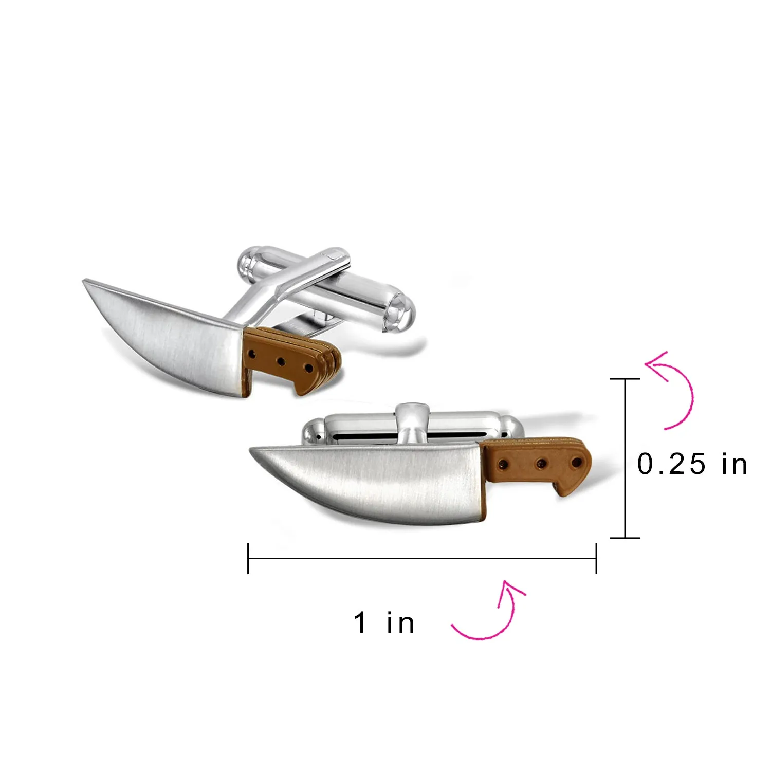 Culinary Gourmet Chef Knife Shirt Cufflink for Foodie Restaurant Owner Graduation