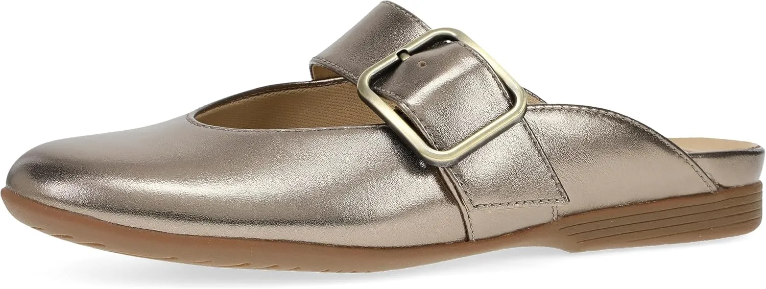 Dansko Lotus Mule Mary Jane Flats for Women - Arch Support, Soft Leather, Adjustable Buckle, All-Day Comfort, Quality Construction