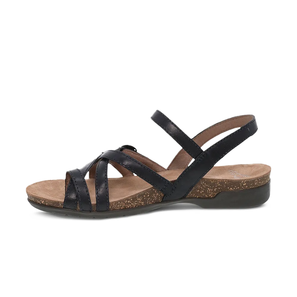 Dansko Roslyn Black Waxy Burnished