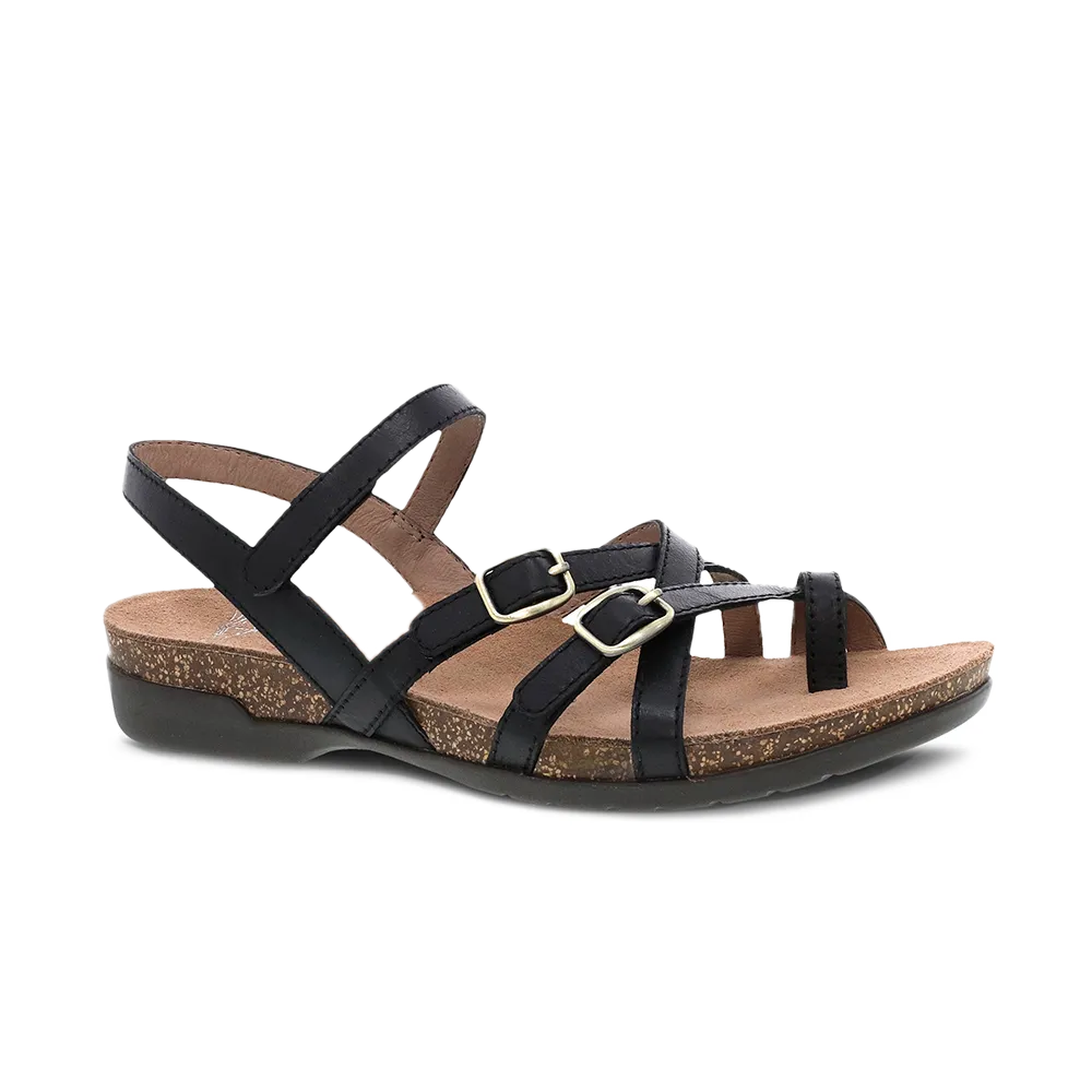 Dansko Roslyn Black Waxy Burnished