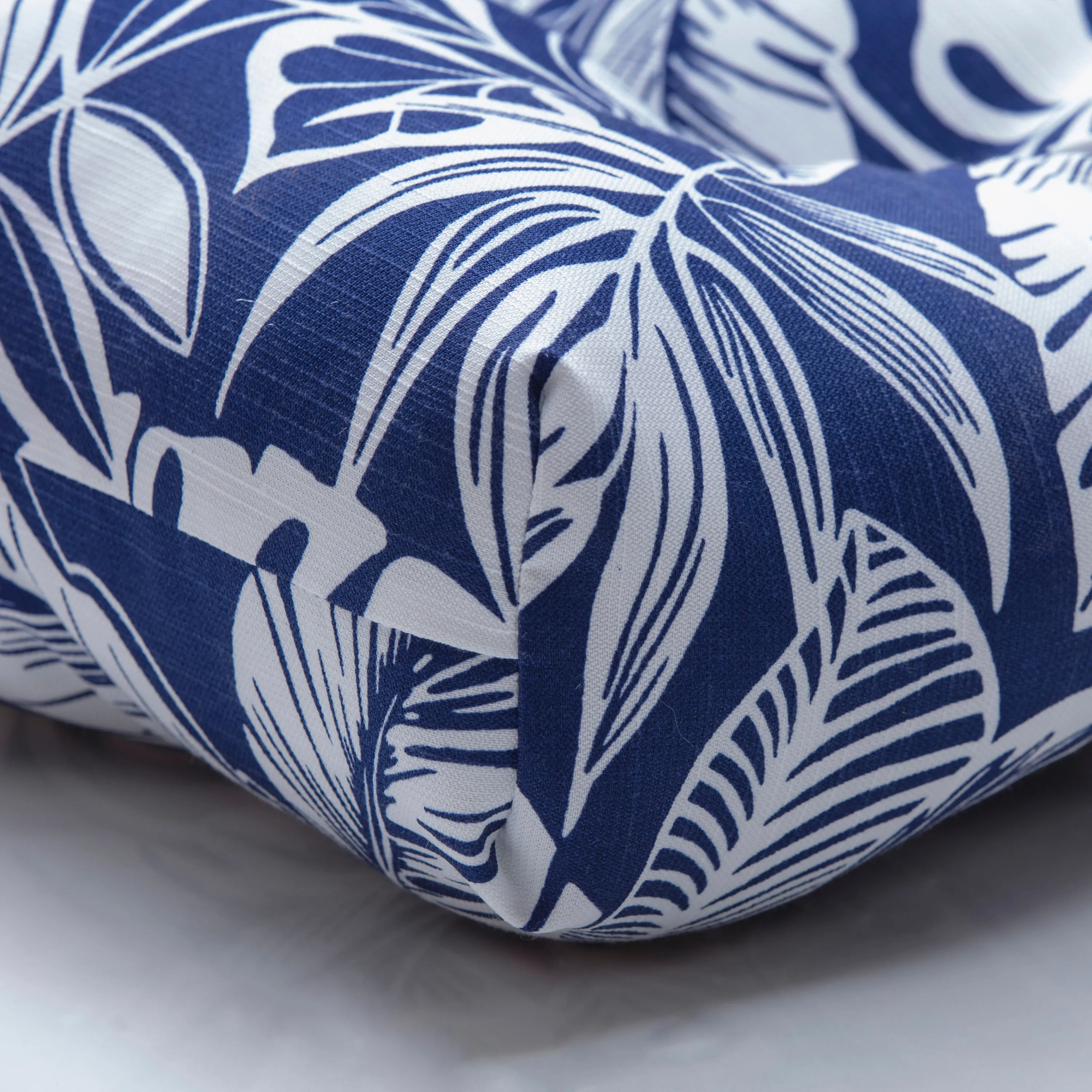 Delray Navy Wicker Loveseat Cushion