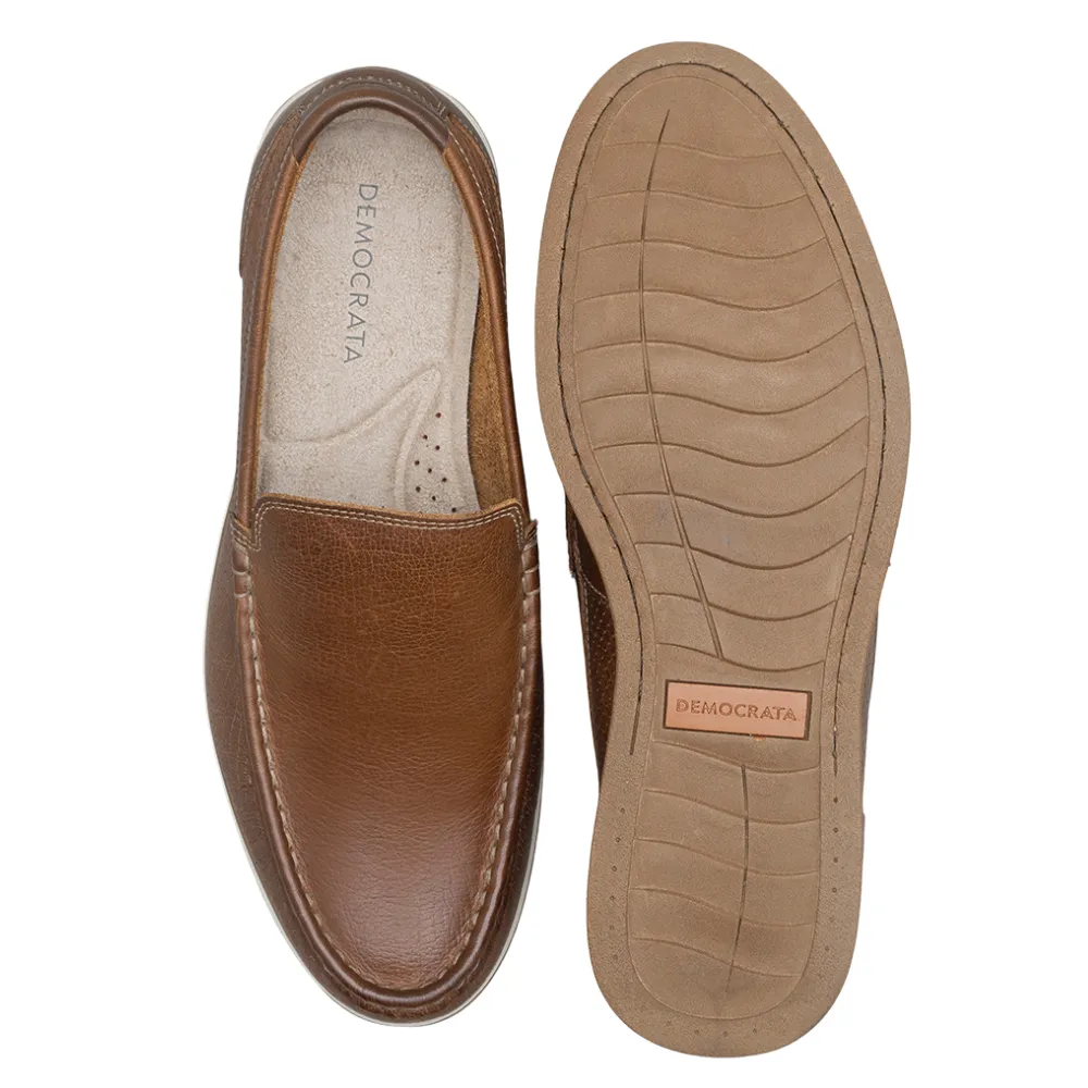 Democrata Flow Cognac/Tobacco Leather Slip-On (Men's)