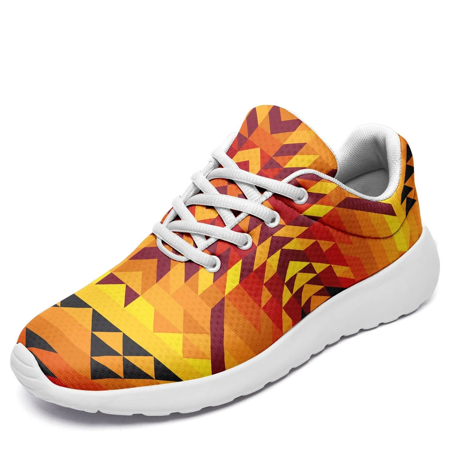 Desert Geo Yellow Red Ikkaayi Sport Sneakers