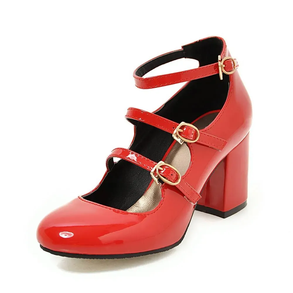 DIANE LOCKHART Patent Leather Mary Jane Style Shoes