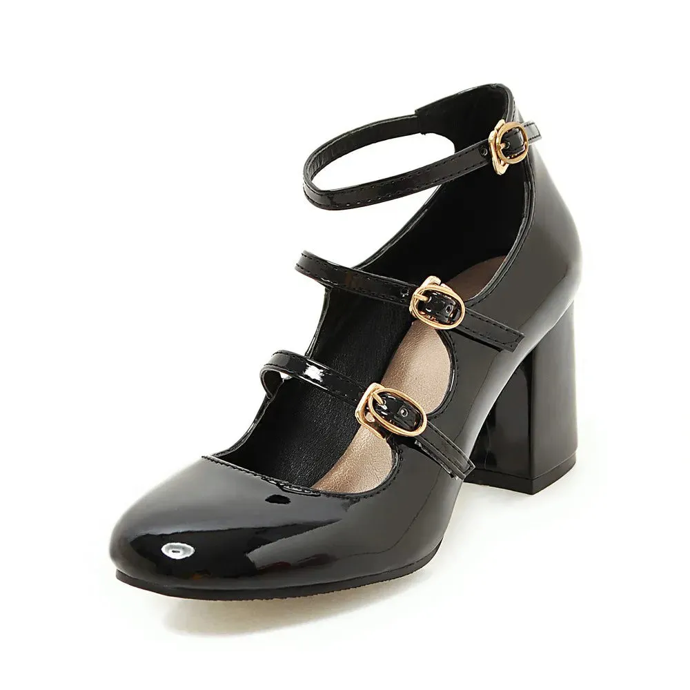DIANE LOCKHART Patent Leather Mary Jane Style Shoes