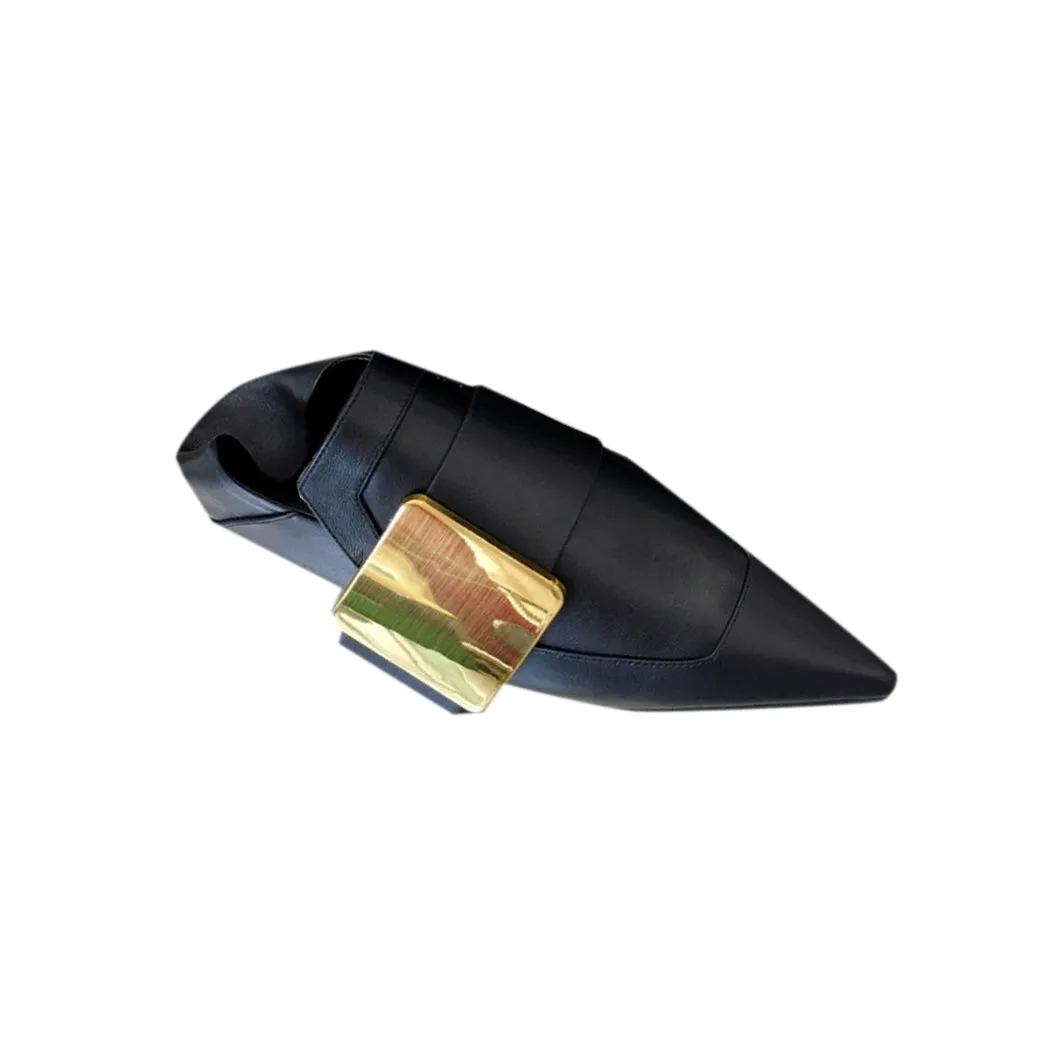 DIRCA Metal Embellished Leather Flat Loafers