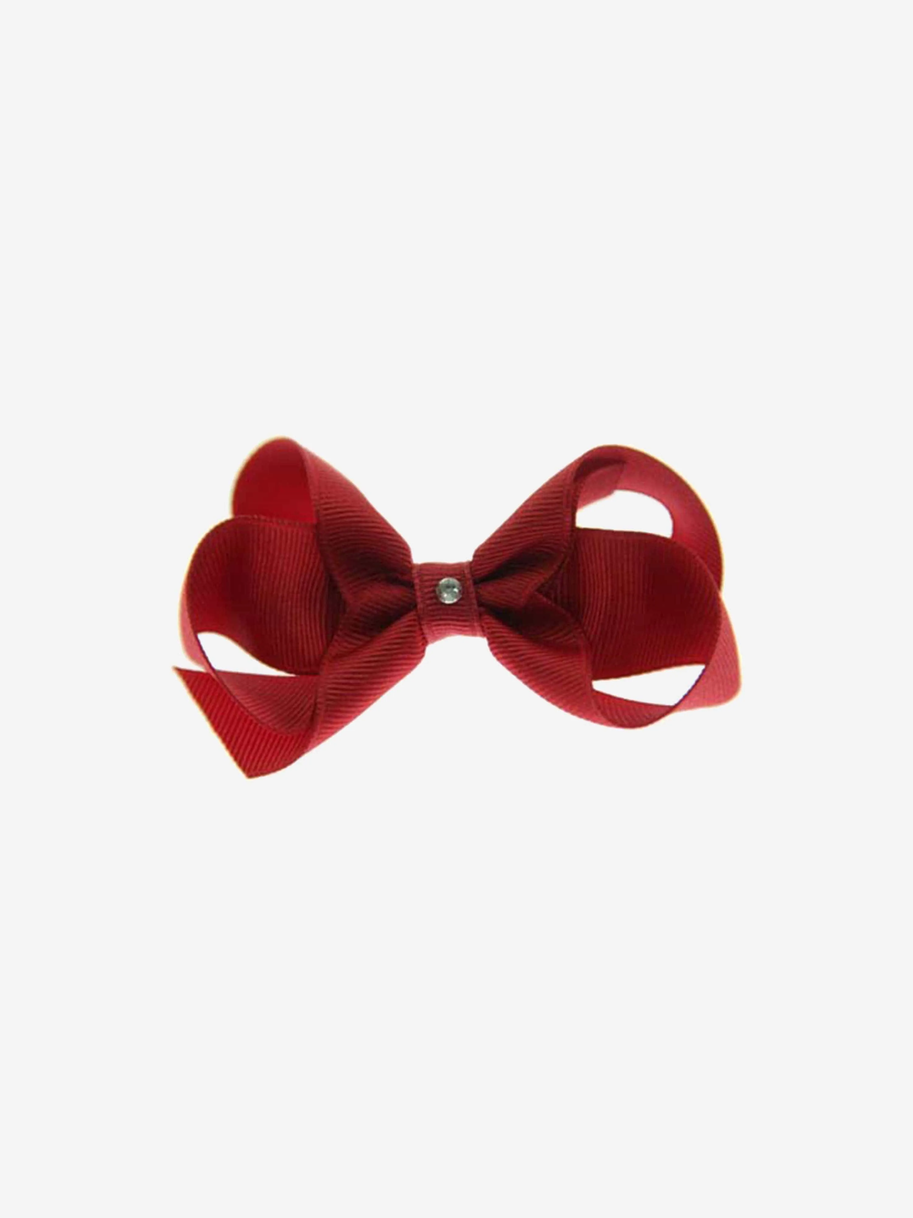 Dotty Daydreams Girls Cranberry Bow Hairclip