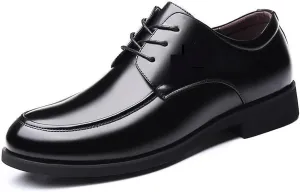 Dress Shoes for Men Men's Black Breathable Casual Leather Shoes Round Head Design for Comfort and Style