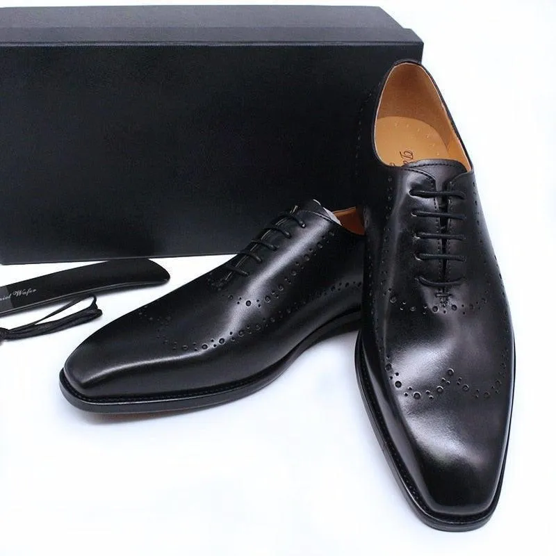 DW Men's Genuine Leather Brogue Wingtip Oxfords