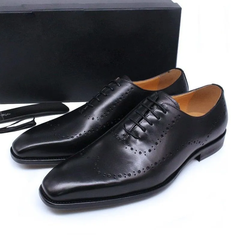 DW Men's Genuine Leather Brogue Wingtip Oxfords