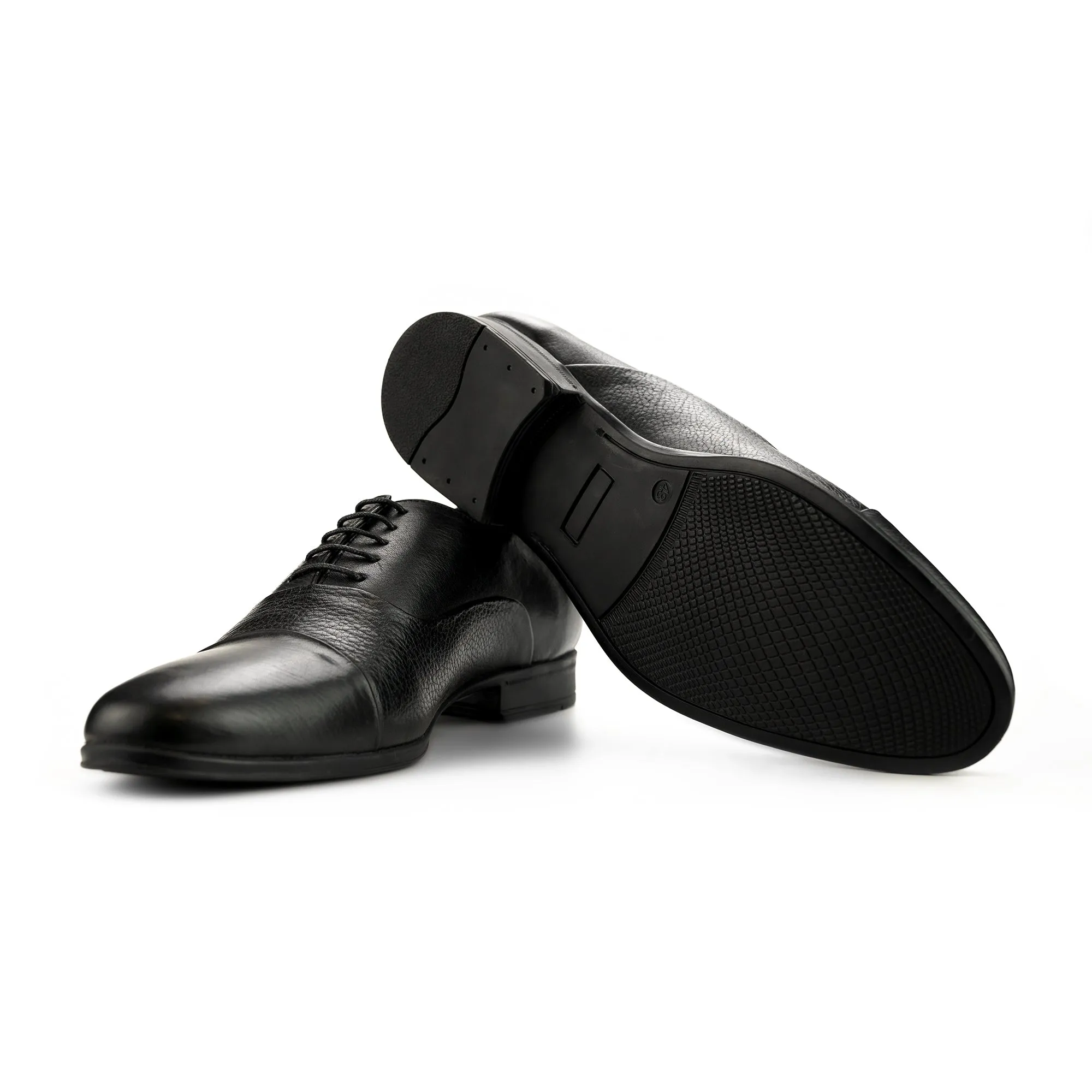 Ebony Panelled Oxford-Black