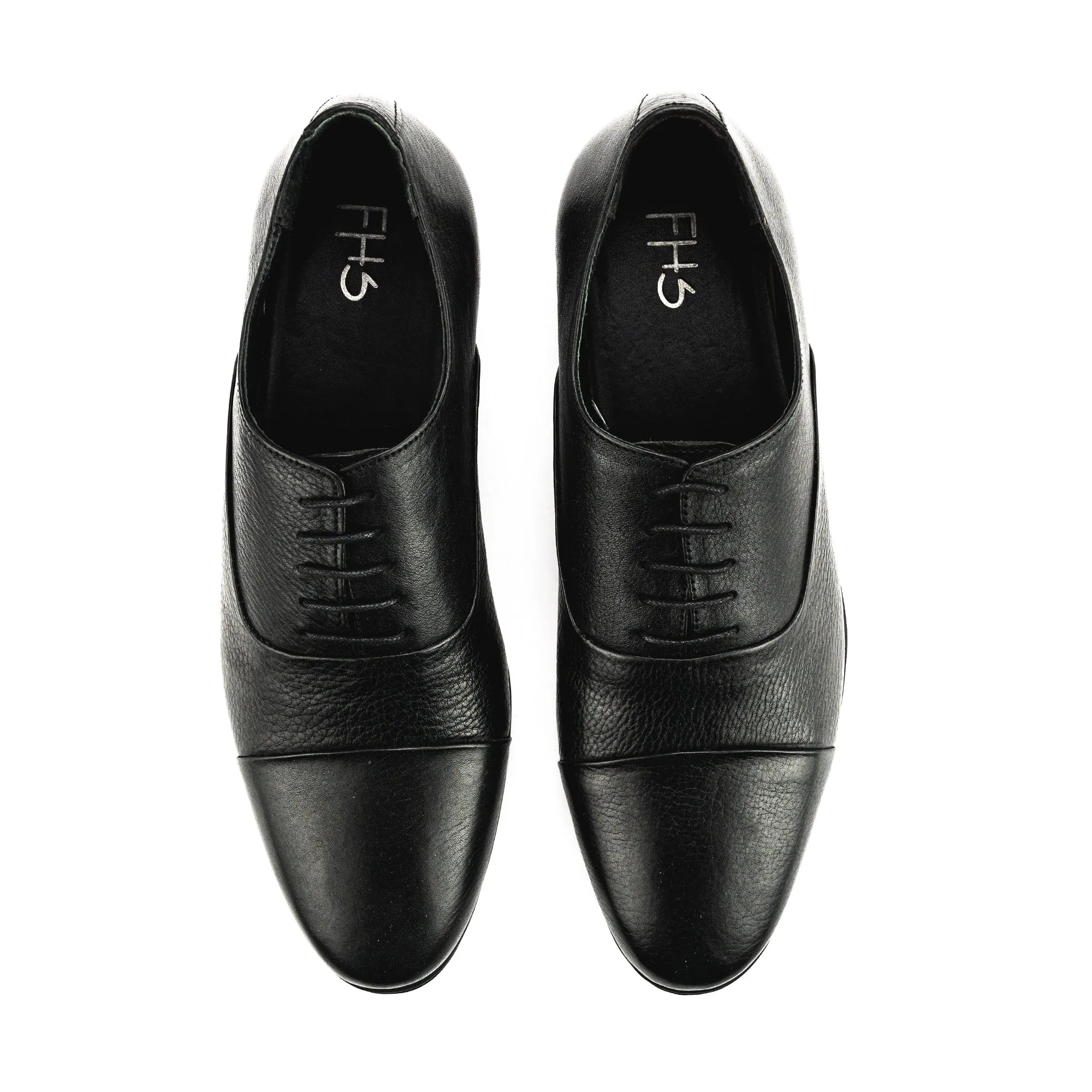 Ebony Panelled Oxford-Black