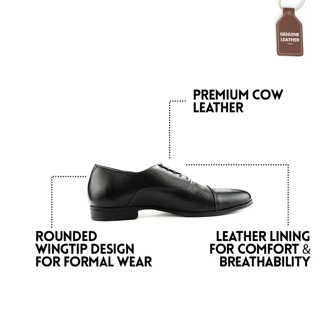 Ebony Panelled Oxford-Black