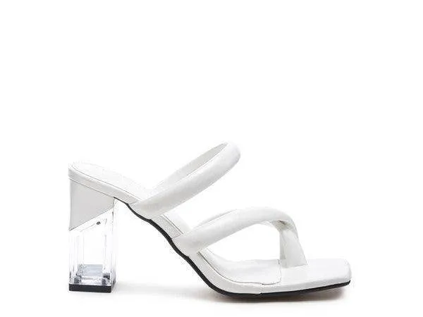 Erised Clear Heel Toe Ring Slides