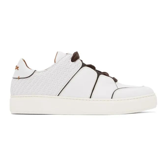 Ermenegildo Zegna White Tiziano Sneakers