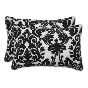Essence Black/Beige Rectangle Throw Pillow (Set Of 2)