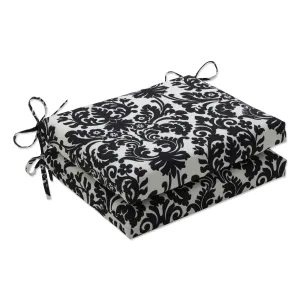 Essence Black/Beige Squared Corners Seat Cushion (Set Of 2)
