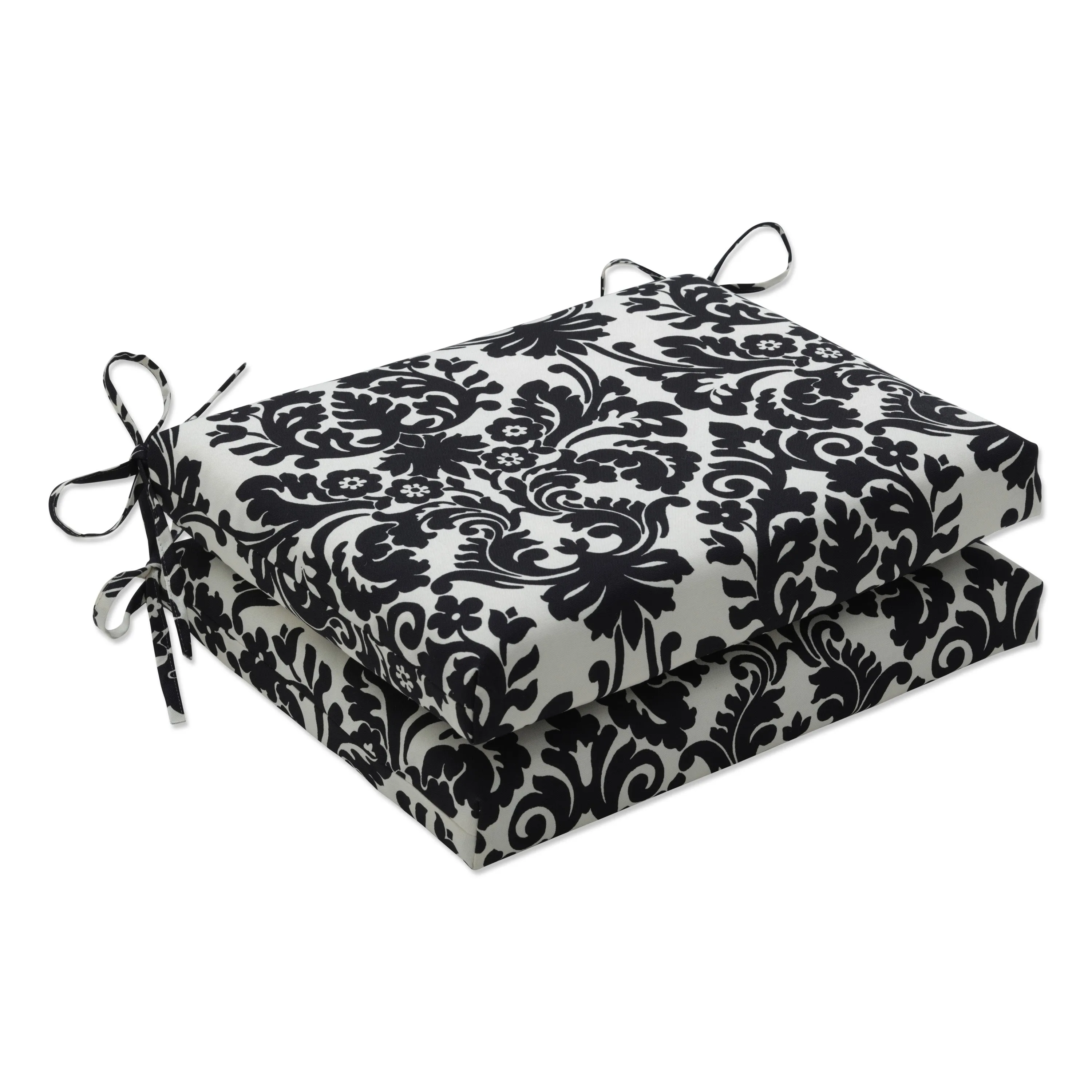 Essence Black/Beige Squared Corners Seat Cushion (Set Of 2)