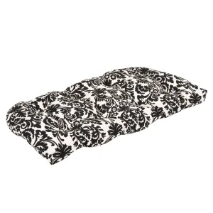 Essence Black/Beige Wicker Loveseat Cushion