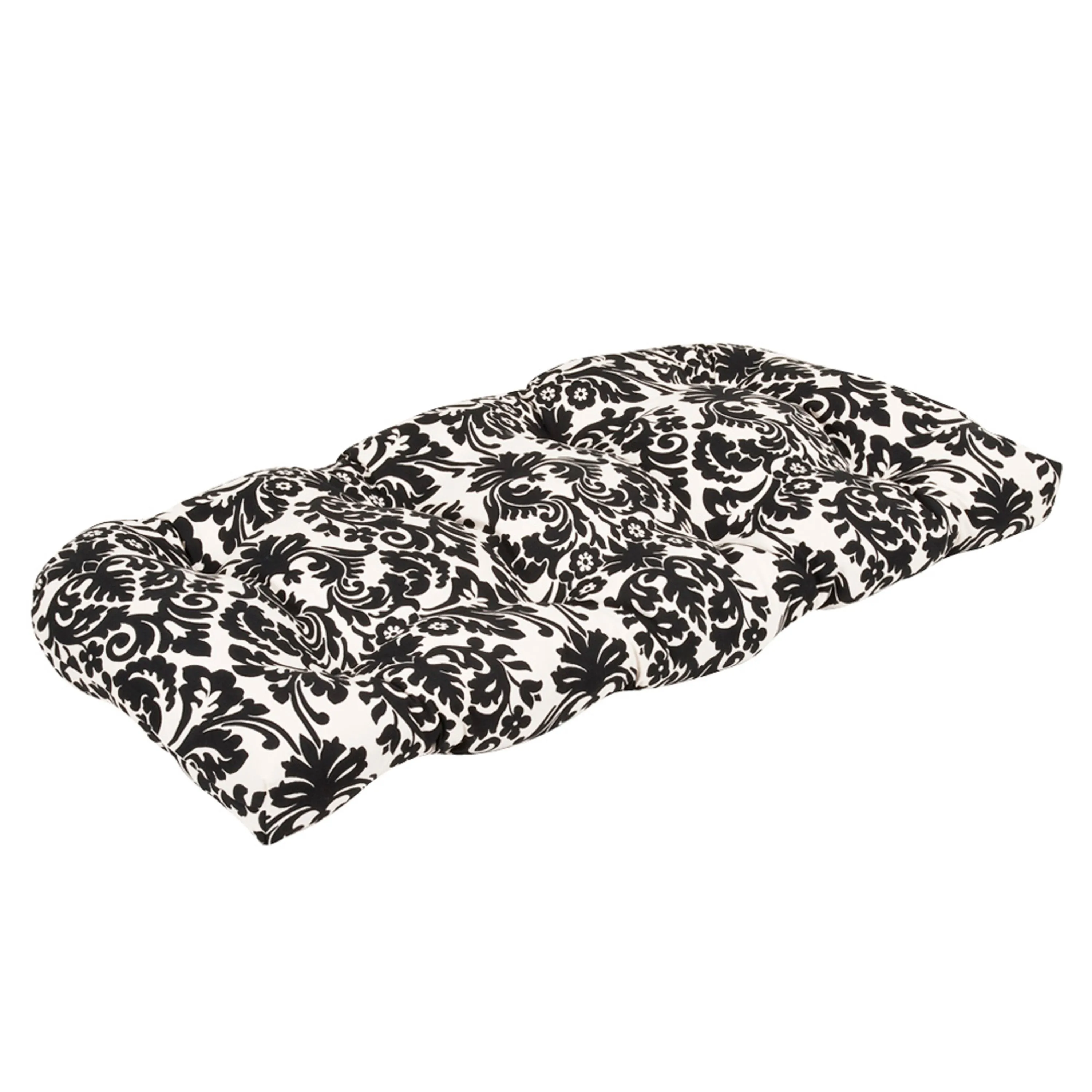 Essence Black/Beige Wicker Loveseat Cushion