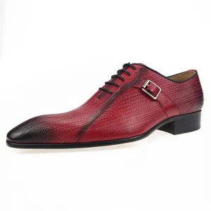 Exquisite Buckle Handmade Men's Oxford Shoes